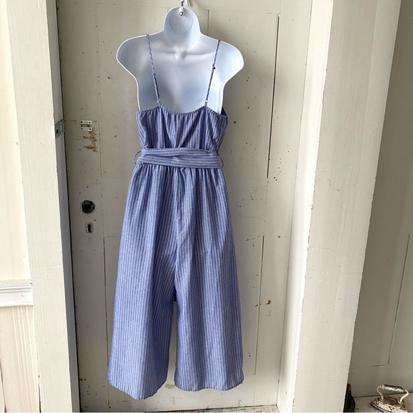 Sienna Sky Stripe Chambray Jumpsuit - Picture 3 of 10